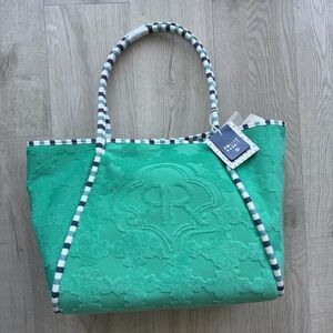 Star Geo Large Terry Beach Tote Bag Green - Roller Rabbit × Target